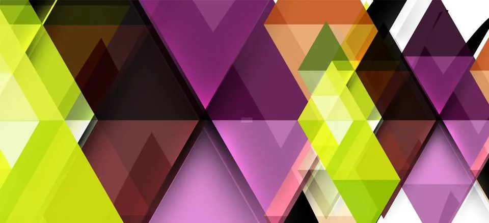 Abstract triangle pattern, colorful backdrop. Presentation template. Modern Stock Illustration