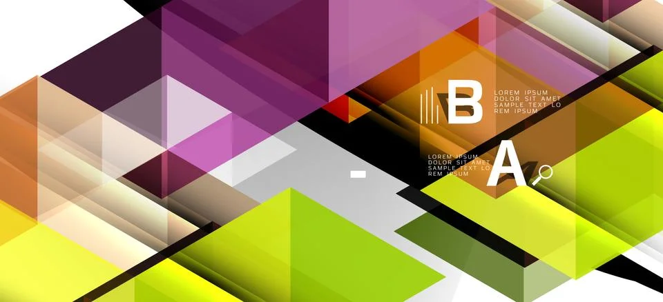 Abstract triangle pattern, colorful backdrop. Presentation template. Modern Stockillustratie