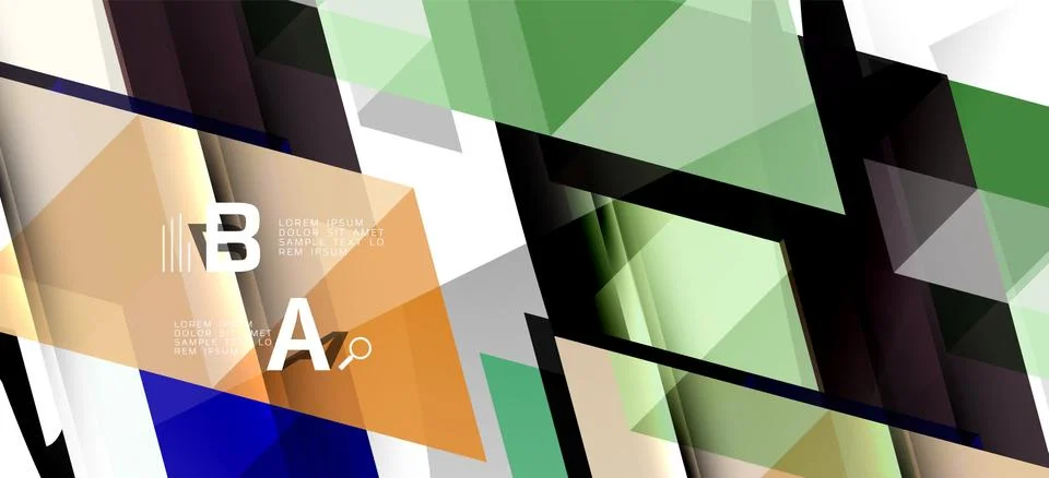 Abstract triangle pattern, colorful backdrop. Presentation template. Modern 스톡 일러스트