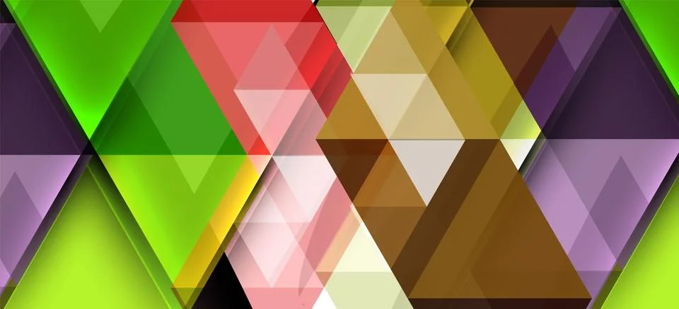 Abstract triangle pattern, colorful backdrop. Presentation template. Modern 스톡 일러스트