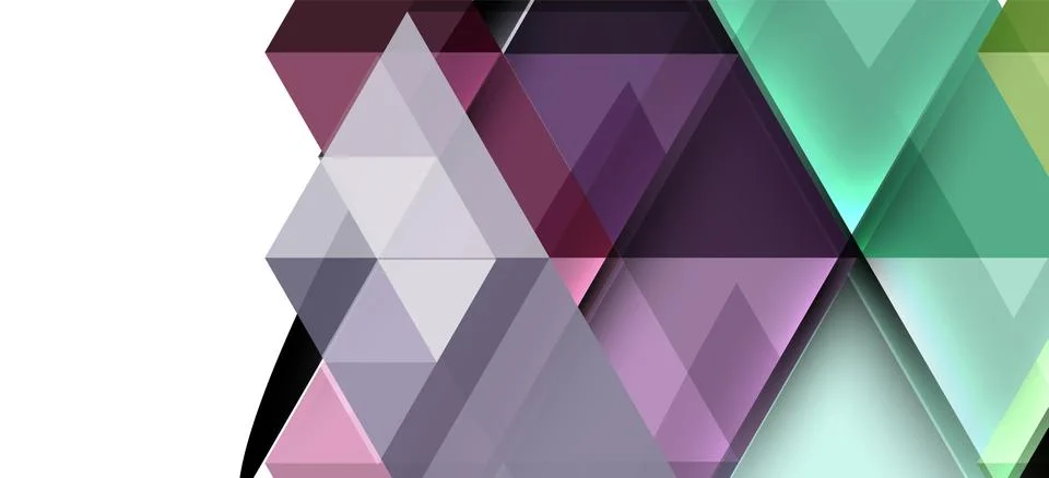 Abstract triangle pattern, colorful backdrop. Presentation template. Modern Stock Illustration
