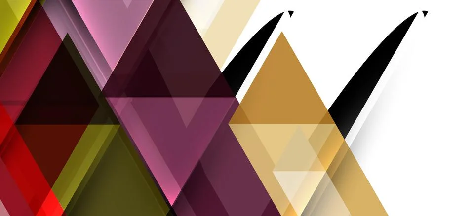 Abstract triangle pattern, colorful backdrop. Presentation template. Modern Stock Illustration