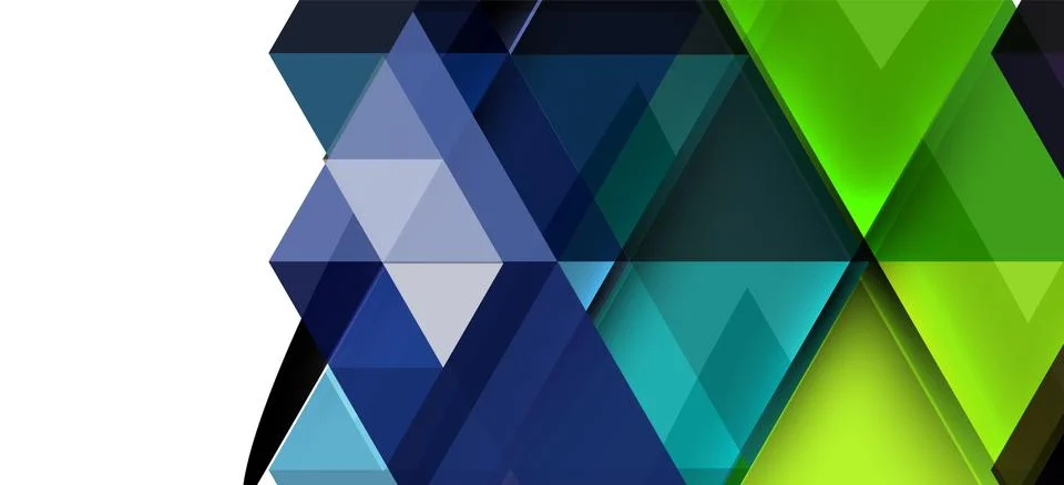Abstract triangle pattern, colorful backdrop. Presentation template. Modern Stock Illustration