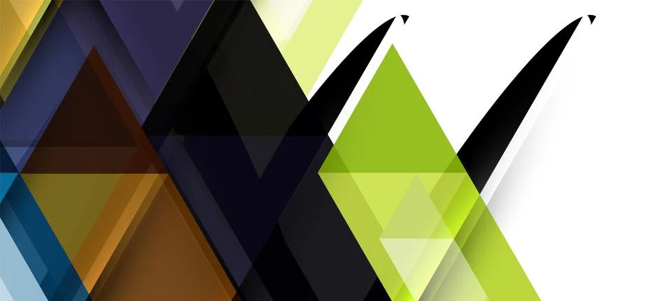 Abstract triangle pattern, colorful backdrop. Presentation template. Modern Stock Illustration