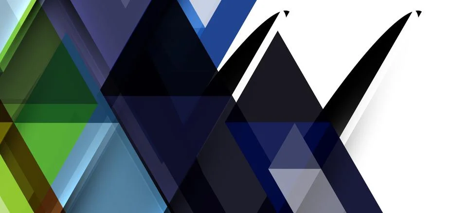 Abstract triangle pattern, colorful backdrop. Presentation template. Modern Stock Illustration