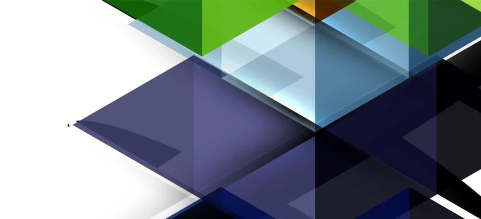 Abstract triangle pattern, colorful backdrop. Presentation template. Modern Stock Illustration