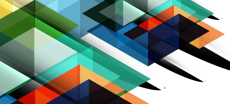 Abstract triangle pattern, colorful backdrop. Presentation template. Modern Stock Illustration