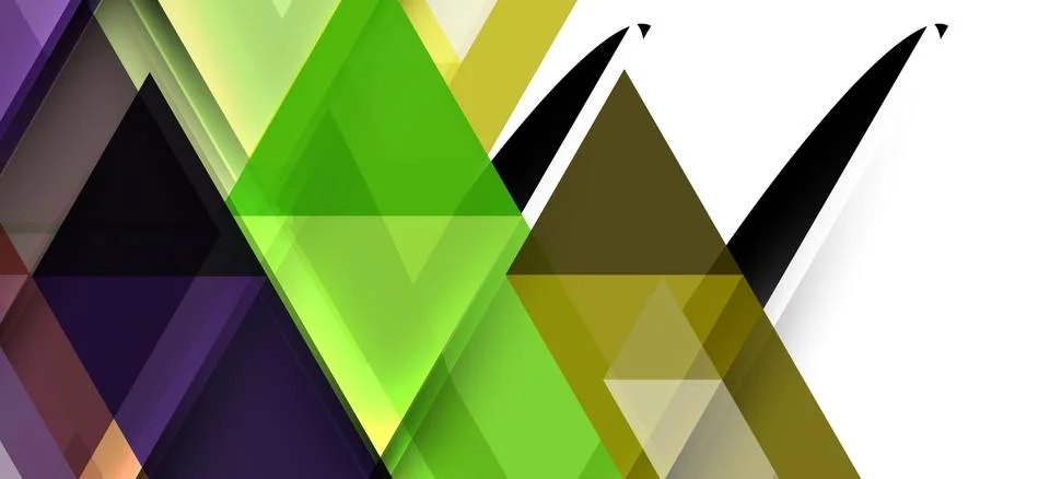 Abstract triangle pattern, colorful backdrop. Presentation template. Modern Stock Illustration