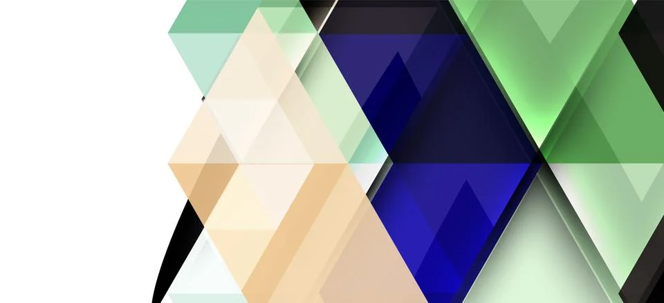 Abstract triangle pattern, colorful backdrop. Presentation template. Modern Stock Illustration
