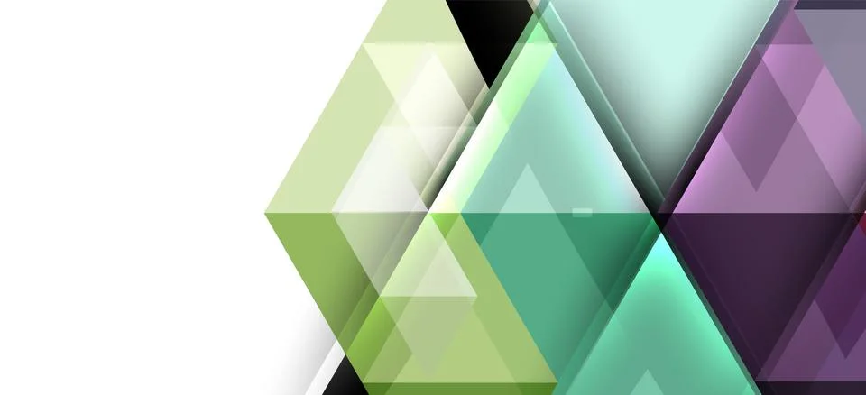 Abstract triangle pattern, colorful backdrop. Presentation template. Modern Stock Illustration