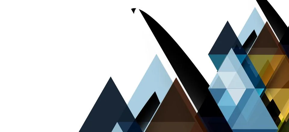 Abstract triangle pattern, colorful backdrop. Presentation template. Modern Stock Illustration