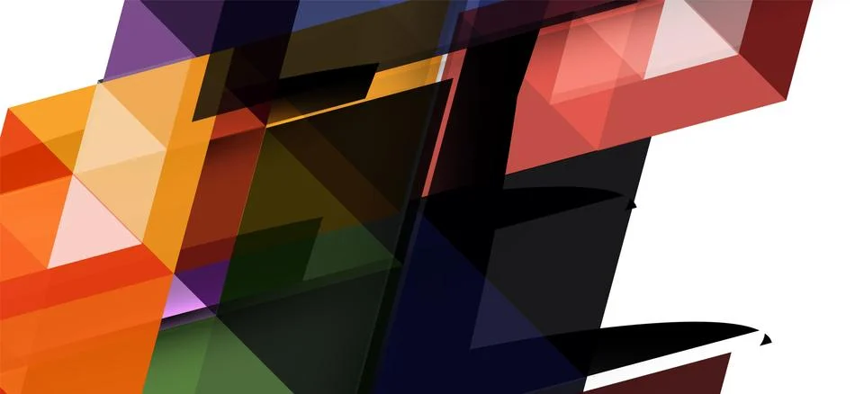 Abstract triangle pattern, colorful backdrop. Presentation template. Modern Stock Illustration