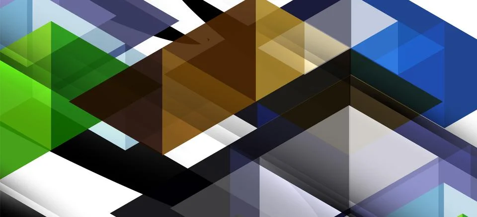 Abstract triangle pattern, colorful backdrop. Presentation template. Modern Stock Illustration