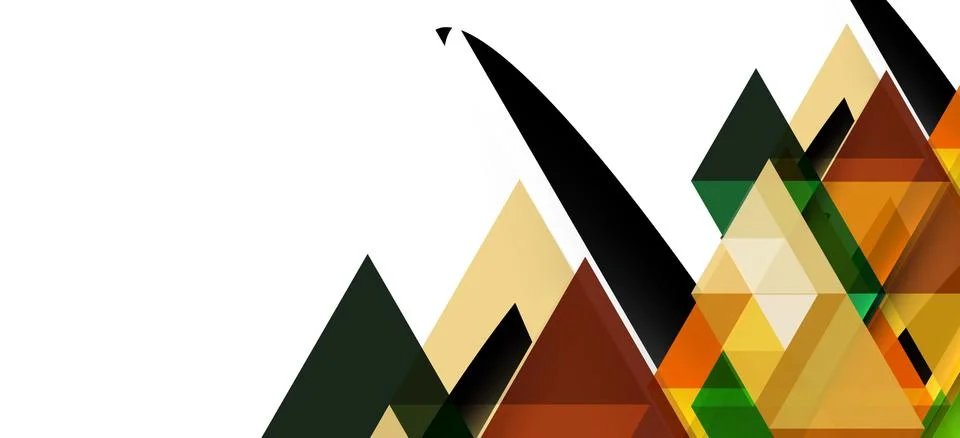 Abstract triangle pattern, colorful backdrop. Presentation template. Modern Stockillustratie
