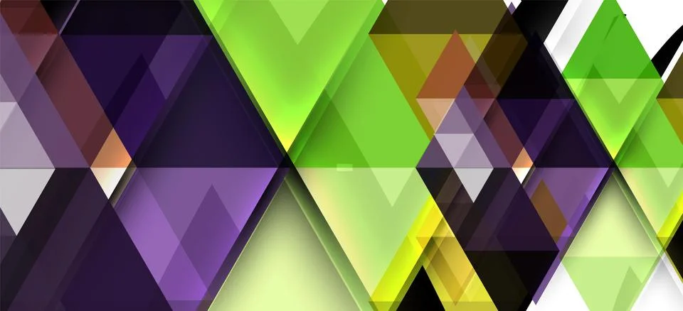 Abstract triangle pattern, colorful backdrop. Presentation template. Modern Illustrazione stock