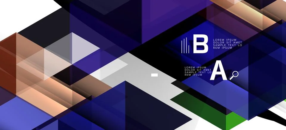 Abstract triangle pattern, colorful backdrop. Presentation template. Modern Stock Illustration