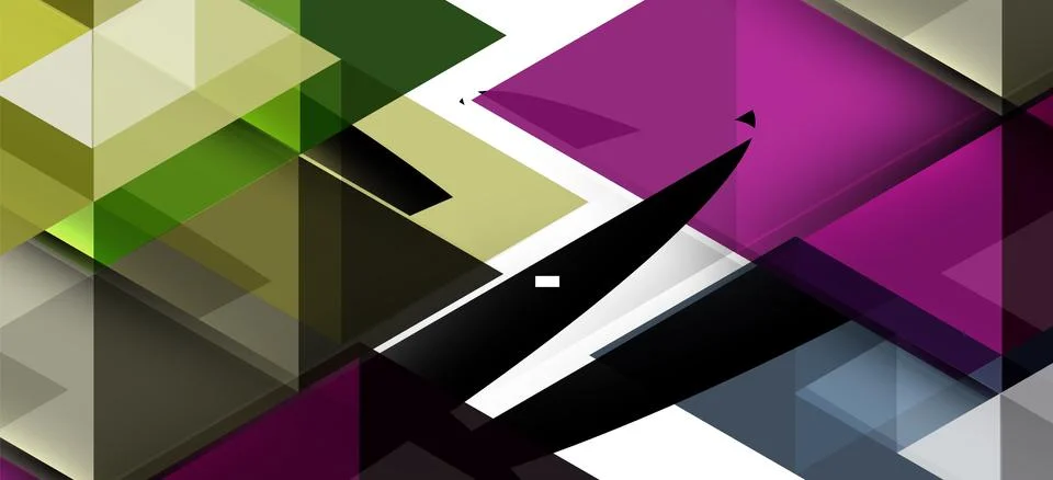 Abstract triangle pattern, colorful backdrop. Presentation template. Modern Stockillustratie