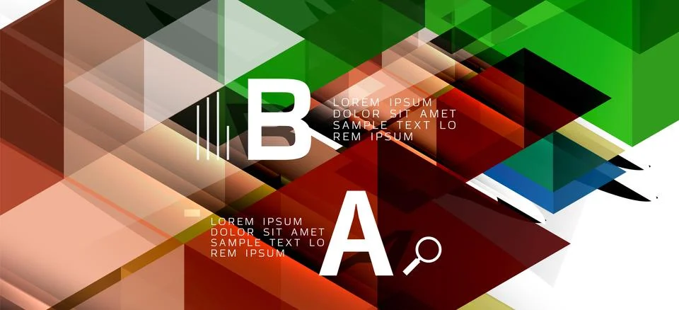 Abstract triangle pattern, colorful backdrop. Presentation template. Modern 스톡 일러스트