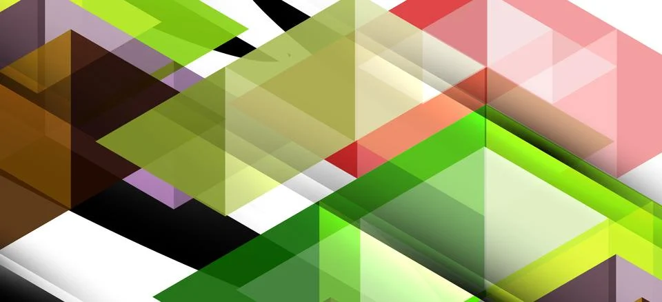 Abstract triangle pattern, colorful backdrop. Presentation template. Modern Stock Illustration