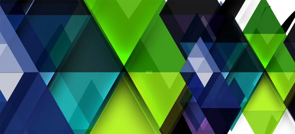 Abstract triangle pattern, colorful backdrop. Presentation template. Modern Stock Illustration