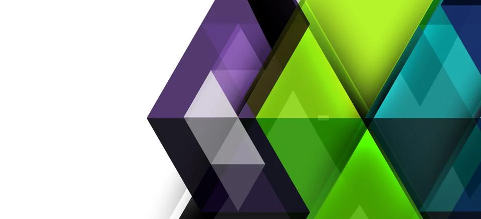 Abstract triangle pattern, colorful backdrop. Presentation template. Modern Stock Illustration