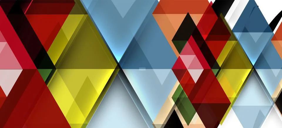 Abstract triangle pattern, colorful backdrop. Presentation template. Modern 스톡 일러스트