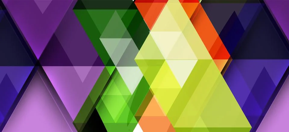 Abstract triangle pattern, colorful backdrop. Presentation template. Modern Stockillustratie