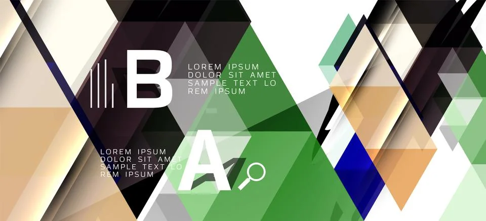 Abstract triangle pattern, colorful backdrop. Presentation template. Modern 스톡 일러스트