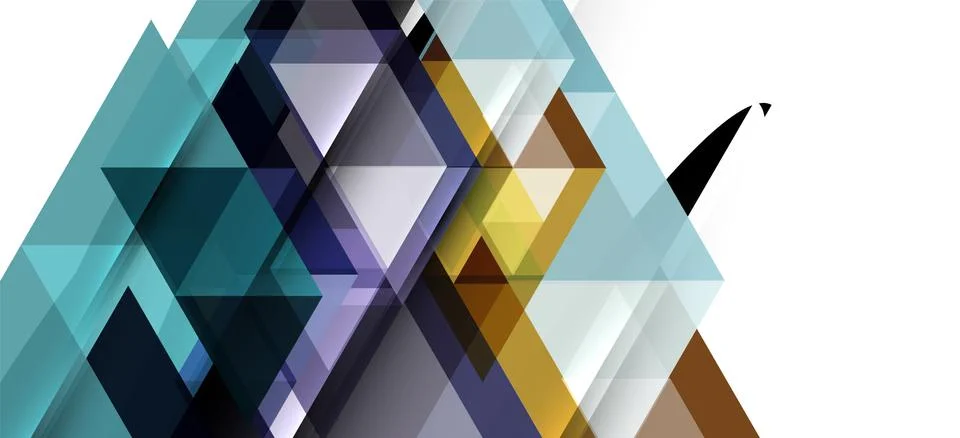 Abstract triangle pattern, colorful backdrop. Presentation template. Modern Stock Illustration