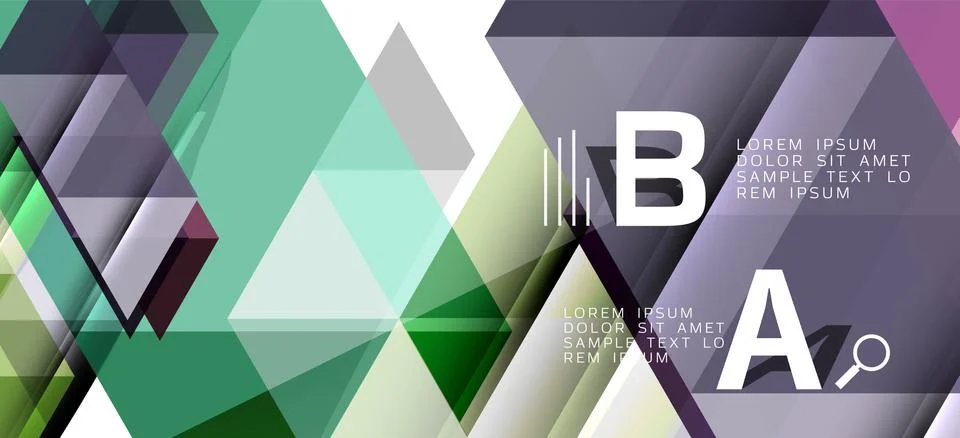 Abstract triangle pattern, colorful backdrop. Presentation template. Modern 스톡 일러스트