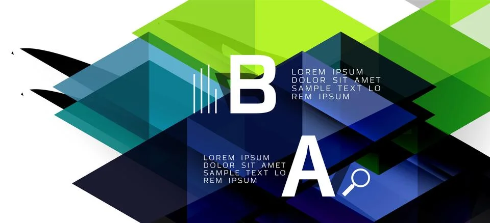 Abstract triangle pattern, colorful backdrop. Presentation template. Modern Illustrazione stock