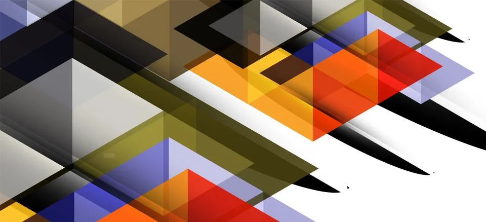 Abstract triangle pattern, colorful backdrop. Presentation template. Modern Illustrazione stock
