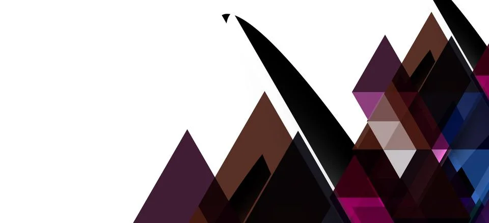 Abstract triangle pattern, colorful backdrop. Presentation template. Modern Stock Illustration