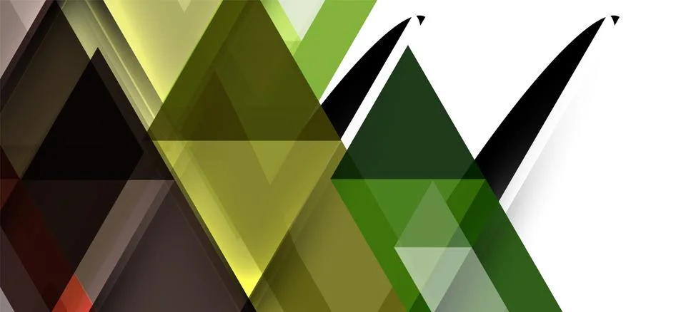 Abstract triangle pattern, colorful backdrop. Presentation template. Modern Stock Illustration