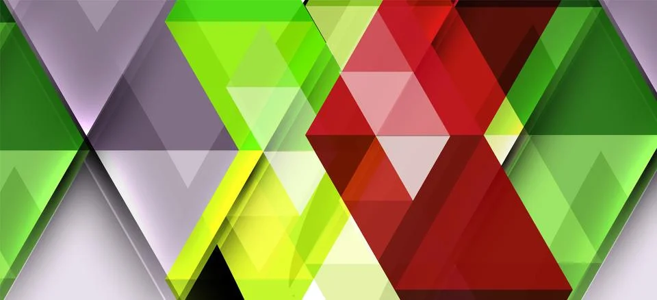 Abstract triangle pattern, colorful backdrop. Presentation template. Modern Stock Illustration