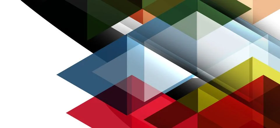 Abstract triangle pattern, colorful backdrop. Presentation template. Modern Stock Illustration