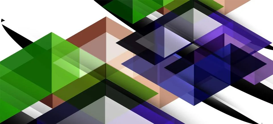 Abstract triangle pattern, colorful backdrop. Presentation template. Modern Stock Illustration