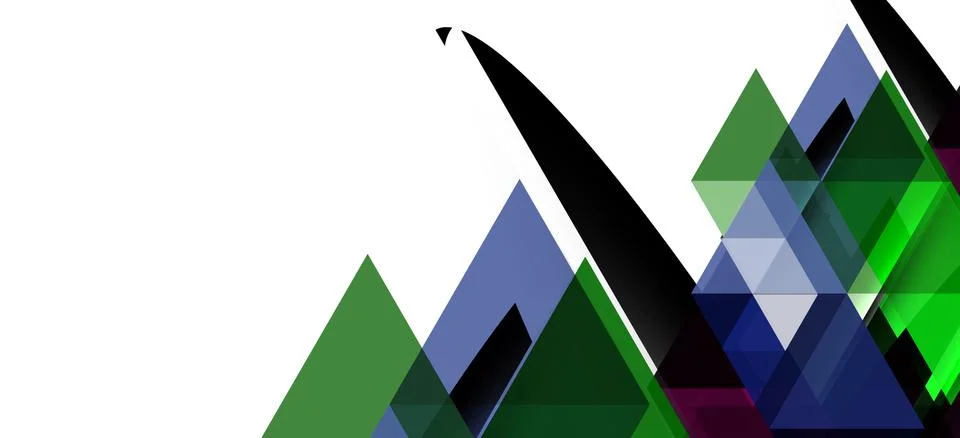 Abstract triangle pattern, colorful backdrop. Presentation template. Modern Stock Illustration