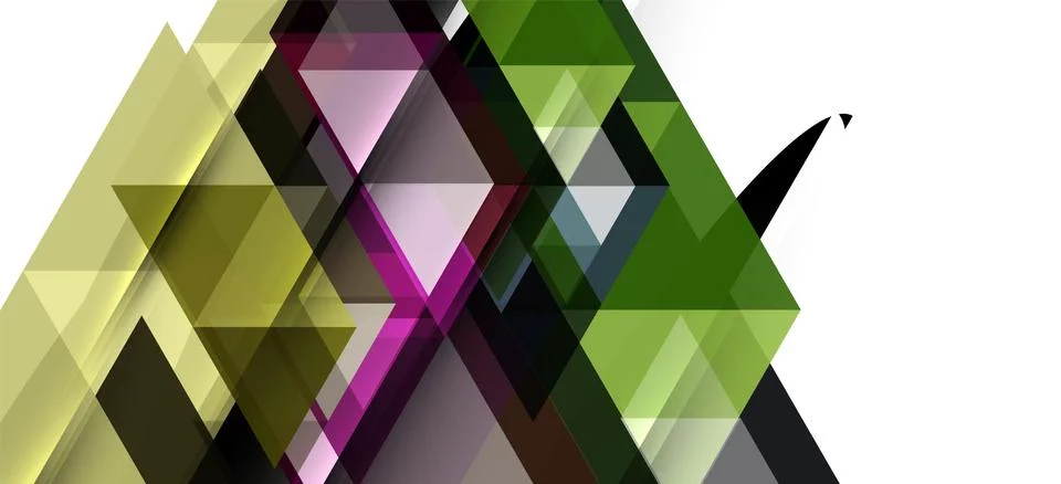 Abstract triangle pattern, colorful backdrop. Presentation template. Modern Stock Illustration