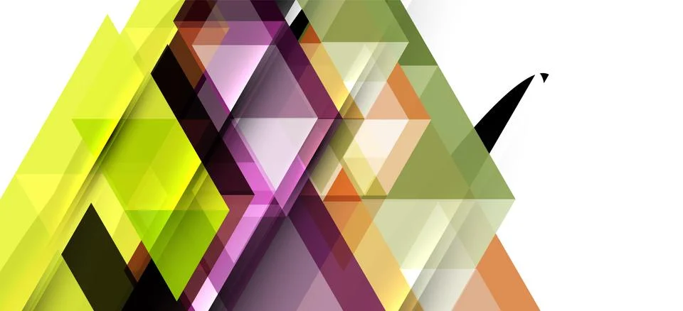 Abstract triangle pattern, colorful backdrop. Presentation template. Modern Stock Illustration