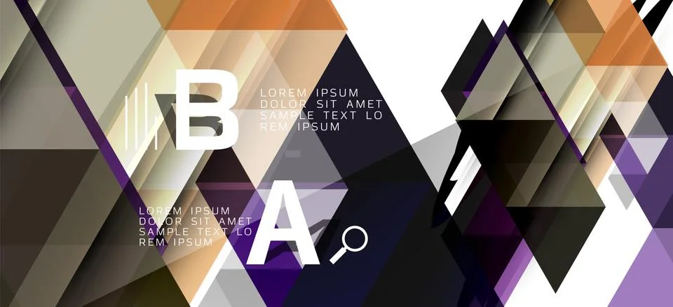 Abstract triangle pattern, colorful backdrop. Presentation template. Modern 스톡 일러스트