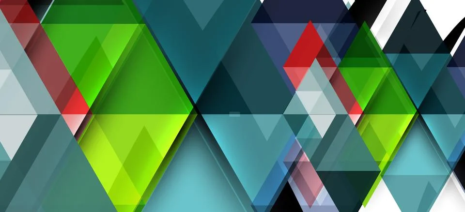 Abstract triangle pattern, colorful backdrop. Presentation template. Modern Stock Illustration