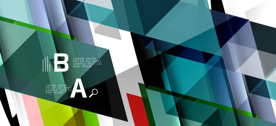 Abstract triangle pattern, colorful backdrop. Presentation template. Modern 스톡 일러스트