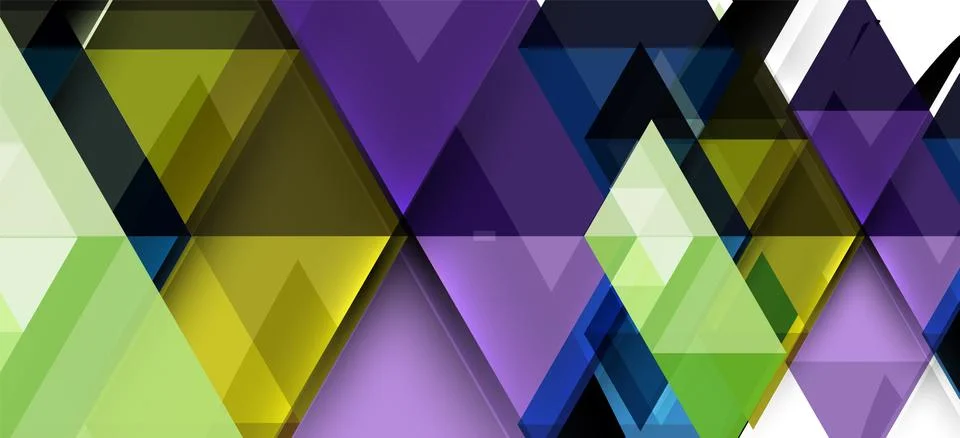 Abstract triangle pattern, colorful backdrop. Presentation template. Modern Stock Illustration
