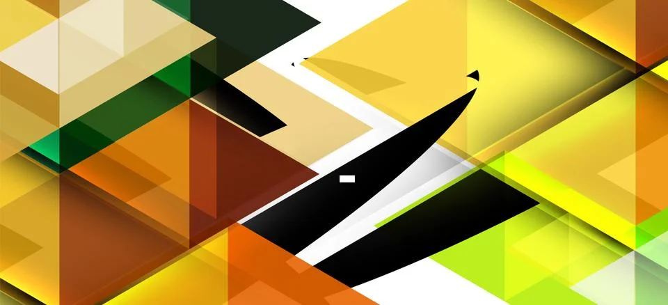 Abstract triangle pattern, colorful backdrop. Presentation template. Modern Stock Illustration