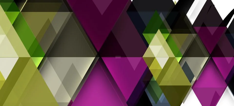 Abstract triangle pattern, colorful backdrop. Presentation template. Modern Illustrazione stock