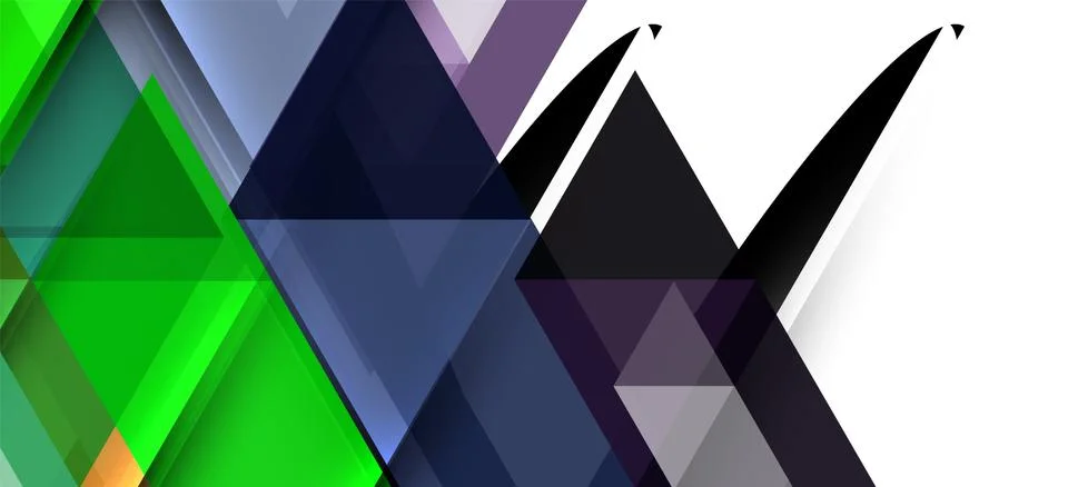 Abstract triangle pattern, colorful backdrop. Presentation template. Modern Illustrazione stock