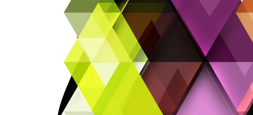 Abstract triangle pattern, colorful backdrop. Presentation template. Modern Stock Illustration