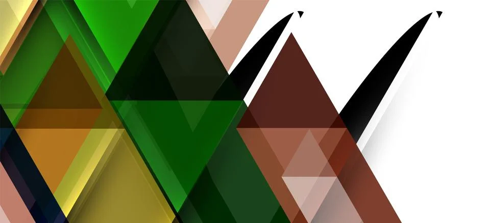 Abstract triangle pattern, colorful backdrop. Presentation template. Modern Stock Illustration