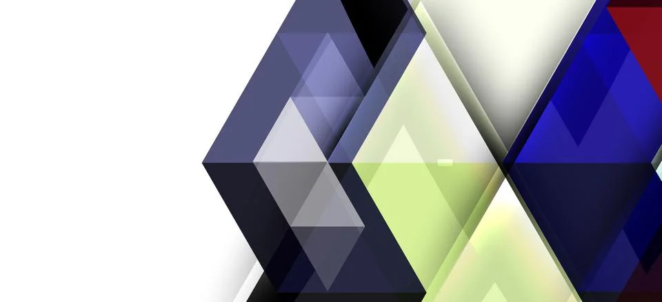 Abstract triangle pattern, colorful backdrop. Presentation template. Modern Illustrazione stock